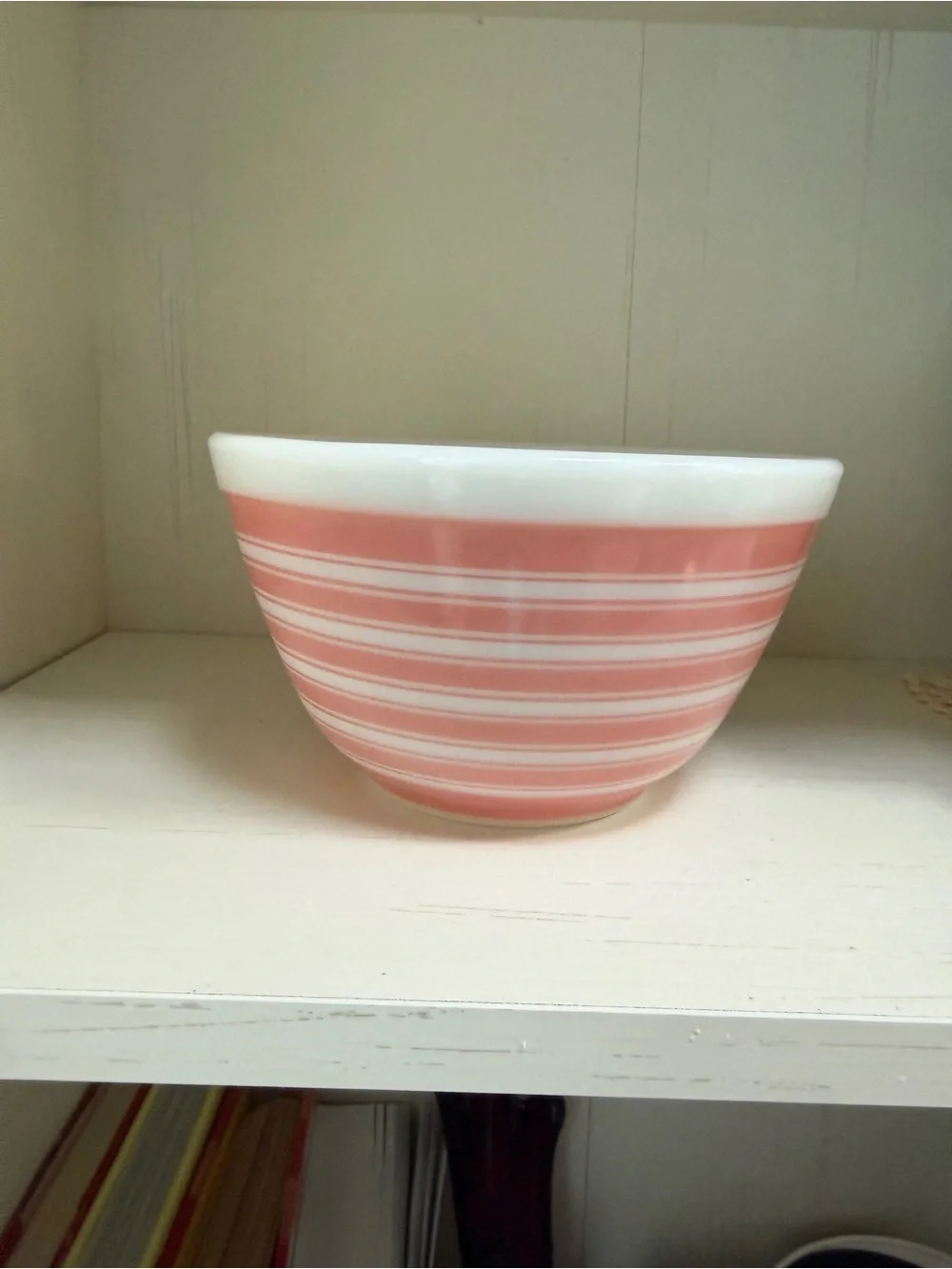 Pyrex 401 Pink Stripe Mixing Bowl
